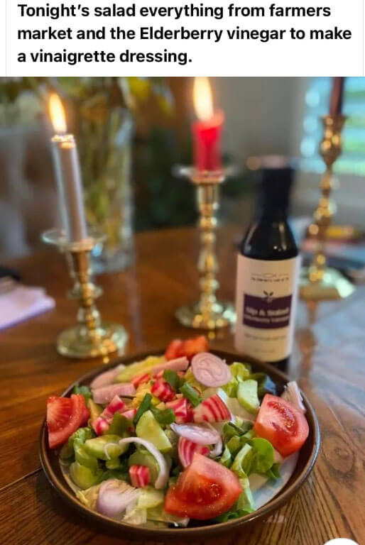 Elderberry Lady Of Tn Elderberry Salad Vinegar