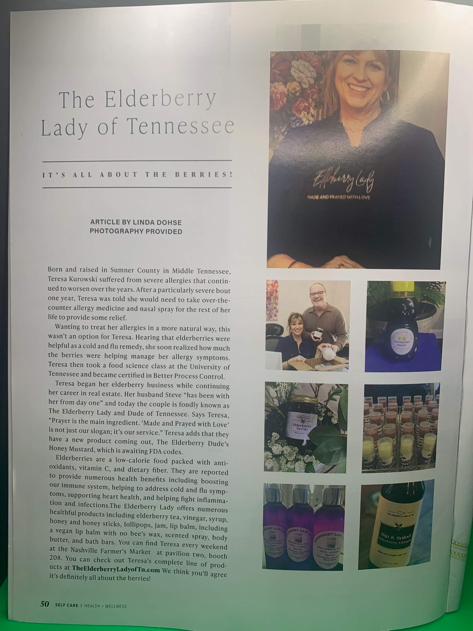 Elderberry Lady Of Tn Magazine Article